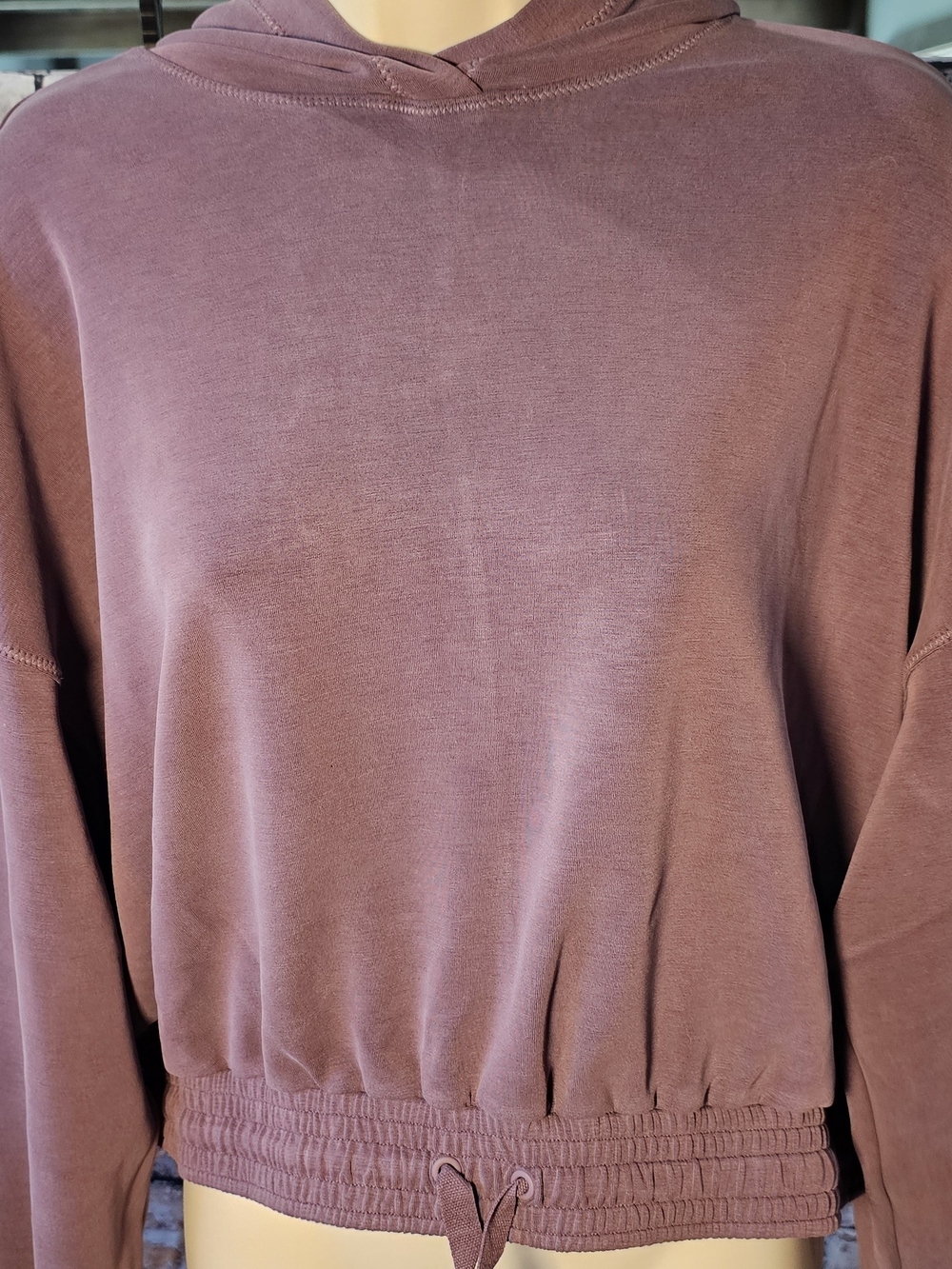 Sweaty Betty CloudWeight Crop Hoodie NWT Medium Neptune Purple Soft Touch